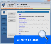 sql decryptor screenshot